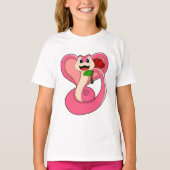 Slanke met Roos T-shirt (Voorkant)