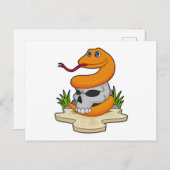 Slanke met schedel briefkaart (Voorkant / Achterkant)