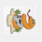 Slanke met schedel fleece deken (Voorkant (Horizontaal))
