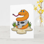 Slanke met schedel kaart (Gele Bloem)