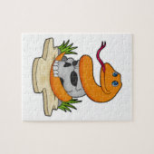 Slanke met schedel legpuzzel (Horizontaal)