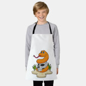 Slanke met schedel schort (Gedragen)