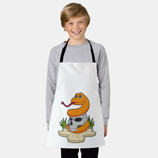 Slanke met schedel schort (Gedragen)