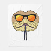 Slanke met zonnebril fleece deken (Voorkant)