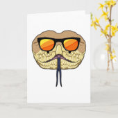 Slanke met zonnebril kaart (Gele Bloem)