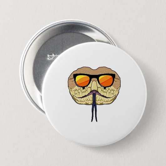 Slanke met zonnebril ronde button 7,6 cm (Voorkant /achterkant)