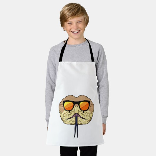 Slanke met zonnebril schort (Gedragen)