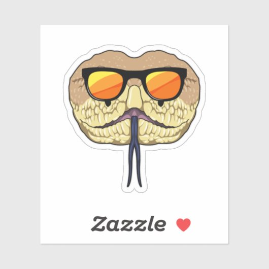 Slanke met zonnebril sticker (Vel)