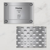 Slanke metalen groovy - visitekaartje (Voorkant / Achterkant)