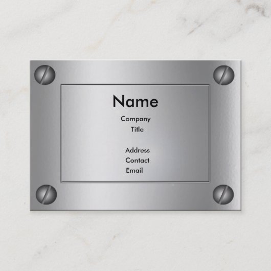 Slanke metalen groovy - visitekaartje (Voorkant)