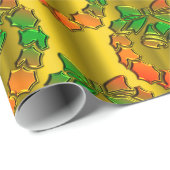Slanke metallische groene en rode kerstfeestdagen cadeaupapier (Rol Hoek)