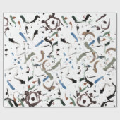 Slanke moderne Abstracte Giftwrap Cadeaupapier (Vlak)