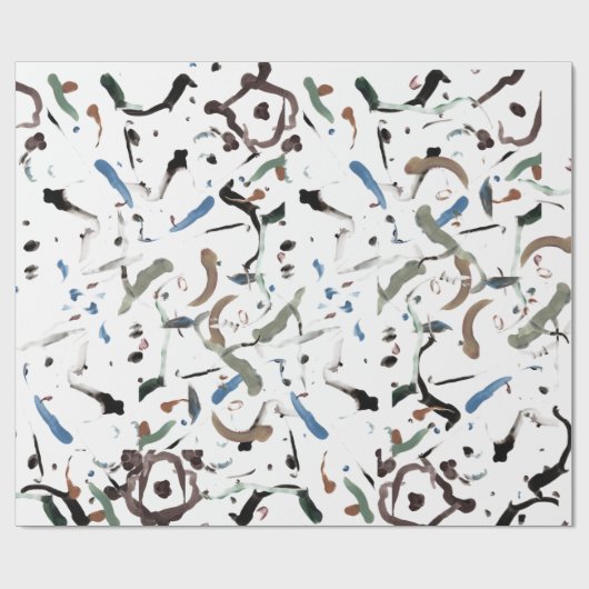 Slanke moderne Abstracte Giftwrap Cadeaupapier (Vlak)