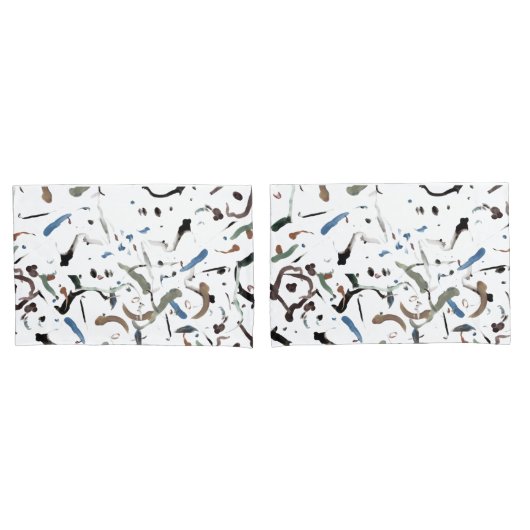 Slanke moderne Abstracte kussensloop Sham Set (Voorkant-Set)