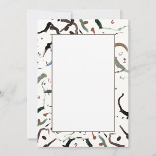 Slanke moderne Abstracte platte uitnodigingen