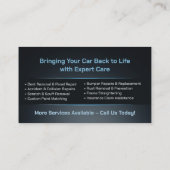 Slanke moderne auto carrosserie visitekaartje (Achterkant)