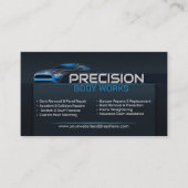 Slanke moderne auto carrosserie visitekaartje (Voorkant)