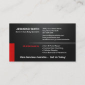 Slanke moderne auto carrosserie visitekaartje (Achterkant)