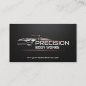 Slanke moderne auto carrosserie visitekaartje (Voorkant)
