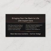 Slanke moderne auto carrosserie visitekaartje (Achterkant)