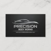 Slanke moderne auto carrosserie visitekaartje (Voorkant)