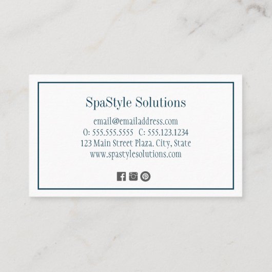 Slanke moderne badkamer Home Verbeteringen Visitekaartje (Achterkant)