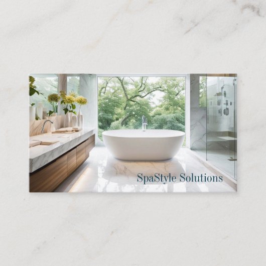 Slanke moderne badkamer Home Verbeteringen Visitekaartje (Voorkant)