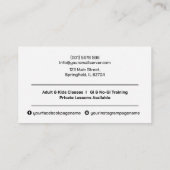 Slanke moderne Braziliaanse Jiu-Jitsu Professor Visitekaartje (Achterkant)