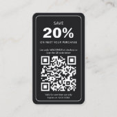 Slanke moderne kortingscoupon voor minimale zwarte kortingskaartje (Voorkant)