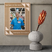 Slanke moderne lasergegraveerde werknemer van de m gegraveerde lijstjes