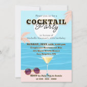 Slanke moderne levendige verjaardagscafé kaart (Voorkant)