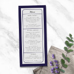 Slanke moderne lijnen Navy & Grey Menu<br><div class="desc">Menu met strakke moderne lijnen: maak indruk op uw gasten met een menu met strakke moderne lijnen,  strakke lay-outs en een verfijnde touch. Het marine- en grijze kleurenschema vergroot zijn chique aantrekkingskracht.</div>