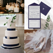 Slanke moderne lijnen Navy & Grey Menu