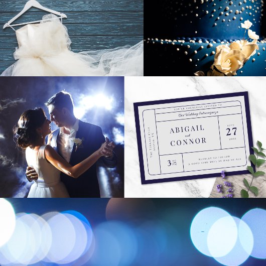 Slanke moderne lijnen Navy & Grey Menu