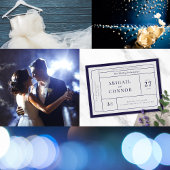 Slanke moderne lijnen Navy & Grey Save The Date