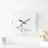 Slanke moderne Moederdag cadeau wandklok (Huis)