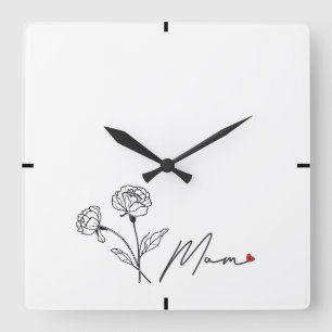 Slanke moderne Moederdag cadeau wandklok