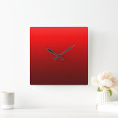 Slanke moderne Red Wall-klokken van Crimson Vierkante Klok (Huis)