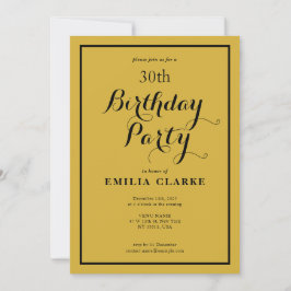 Slanke moderne verjaardagsfeestuitnodigingen voor  kaart