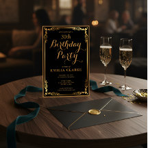 Slanke moderne verjaardagsfeestuitnodigingen voor 