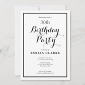 Slanke moderne verjaardagsfeestuitnodigingen voor  kaart (Voorkant)