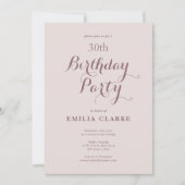 Slanke moderne verjaardagsfeestuitnodigingen voor  kaart (Voorkant)