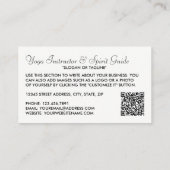 Slanke moderne yoga instructeur visitekaartje (Achterkant)