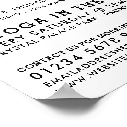 Slanke moderne yogaklasse Adverteren Poster (Hoek)