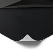 Slanke Ninja zwarte kat minimalistische kunst Poster (Hoek)