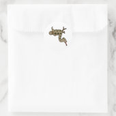 Slanke op Branch Ronde Sticker (Tas)