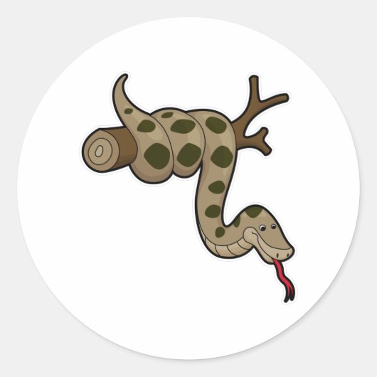 Slanke op Branch Ronde Sticker (Voorkant)