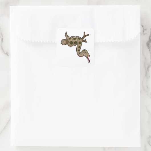 Slanke op Branch Vierkante Sticker (Tas)