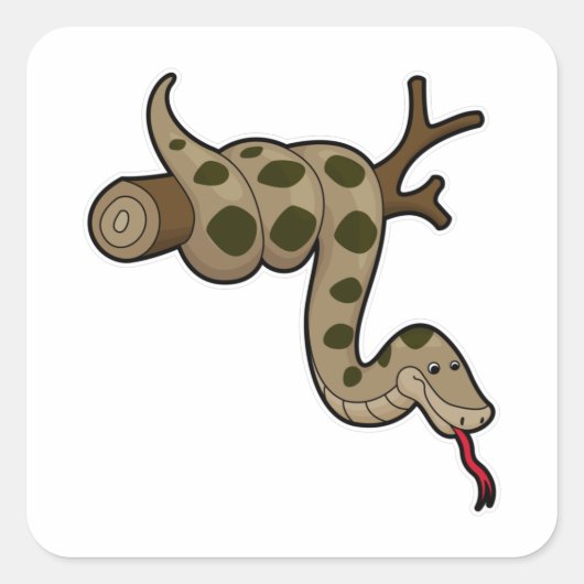 Slanke op Branch Vierkante Sticker (Voorkant)