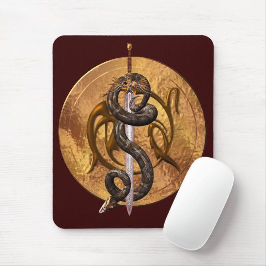 Slanke op een zwaard muismat (Met muis)